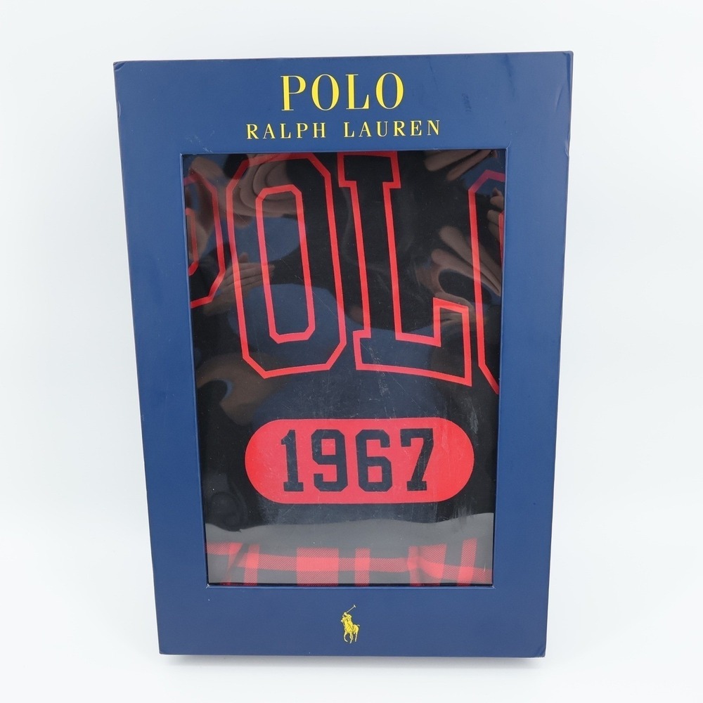 NEW Polo Ralph Lauren Plaid 1967 Pajama Set Black‎ Red Long Sleeve Men Size L